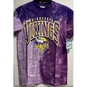 NFL Vikings Tri Dye T Shirt M Purple Vintage Men's Minnesota Tee Medium New